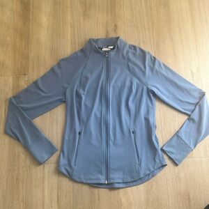 Athleta periwinkle blue zip front jacket